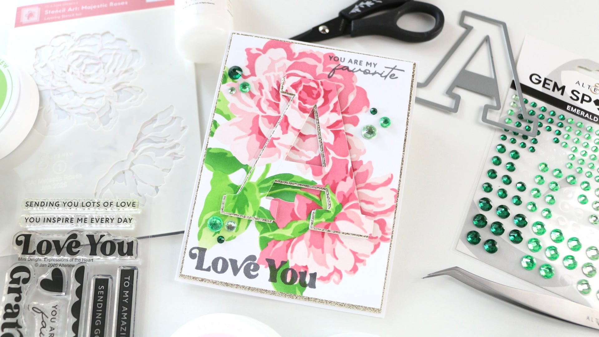 The photo shows the card at an angle, and closeup to show off the layers and texture.