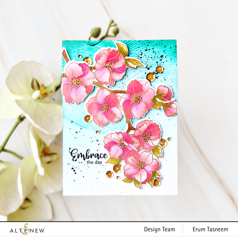 2 Easy and Beautiful Inking Effects with Sakura Flower Designs