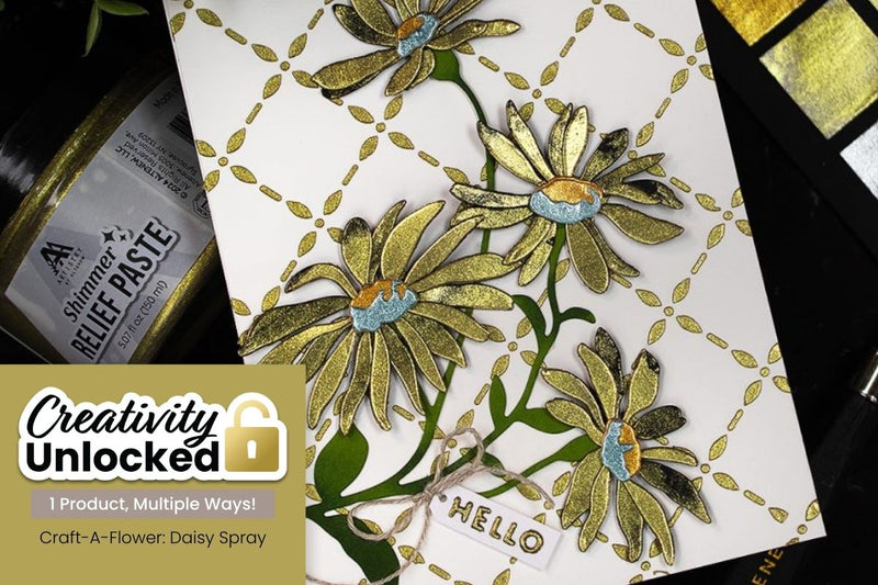 Metallic Cardmaking Magic with Daisy Spray Layering Die Set | Creative Die Cutting with Bibi