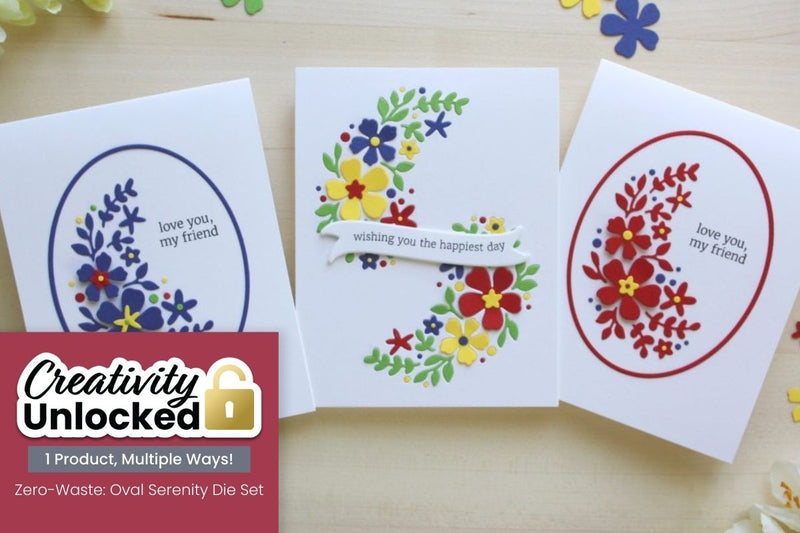 Zero Waste Cardmaking: 3 Stunning Designs with Altenew’s Oval Serenity Die Set