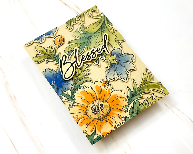 Ink Blended Botanicals on Colored Cardstock | Video Tutorial