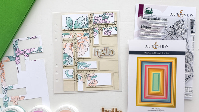 Create A Modern and Graphic  Project with Nesting A2 Panels Die Set