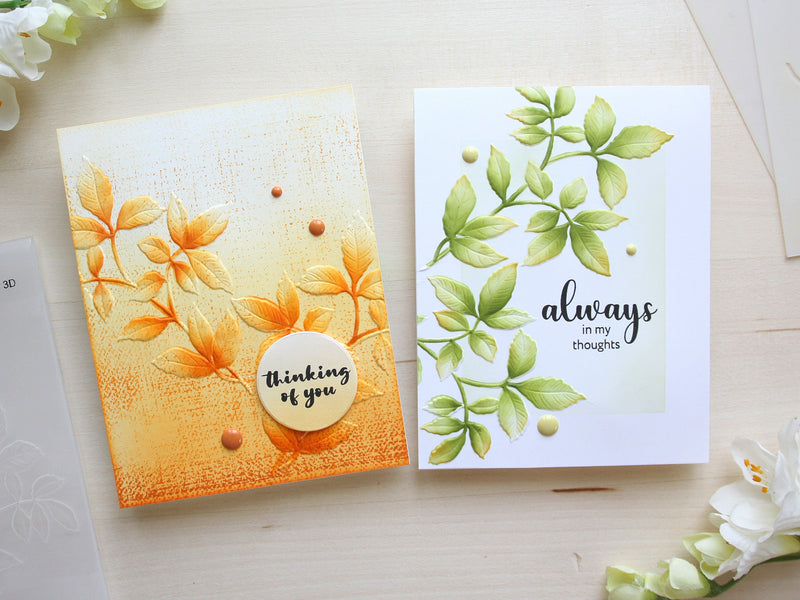 How to Add Interest to Embossed Images | 2 Quick Cards!