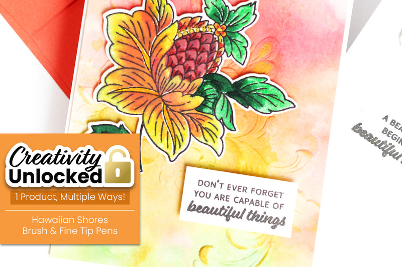 Creativity Unlocked feat. Hawaiian Shores Brush and Fine Tip Pens | Try These 2 Techniques with Brush and Fine Tip Pens!