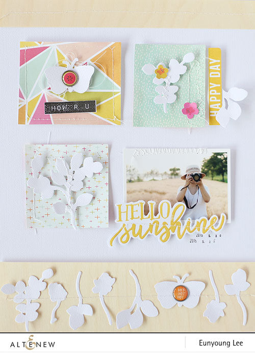 A layout with plain die-cuts