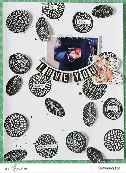 A layout with simple flowers stamp set