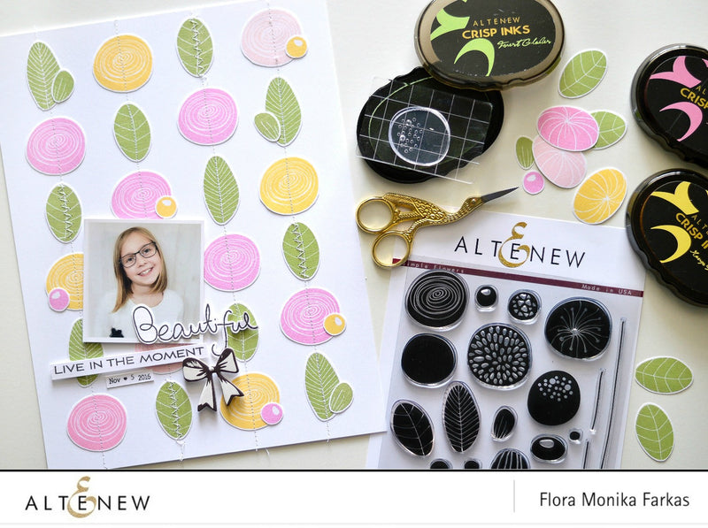 Simple Flowers Stamp Set Background