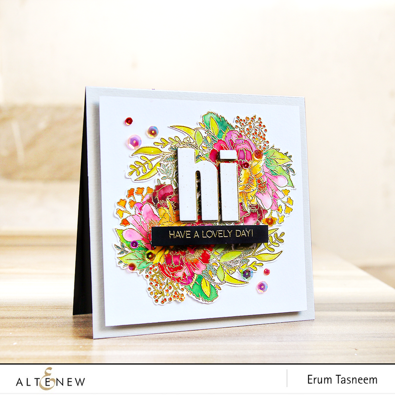 Quick Watercolour Card with Just Because Stamp Set