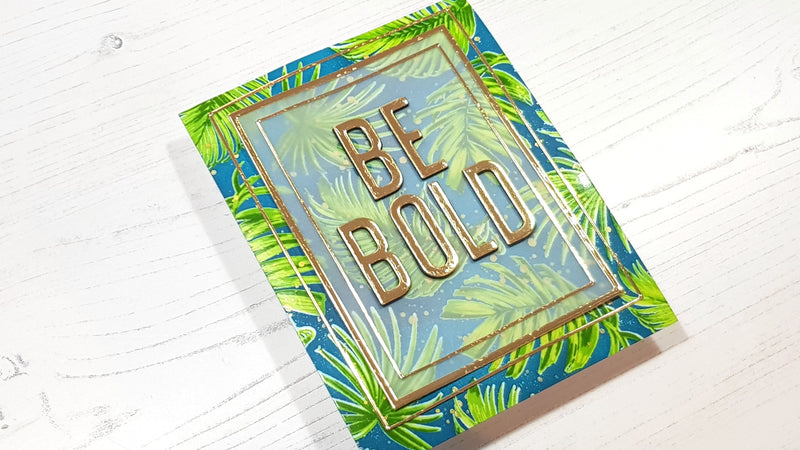 How to Create a Card with a Bold Tropical Leaf Background VIDEO: Lydia’s Crafty Corner
