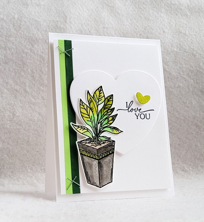 A Clean and Simple Card for Plant Lovers feat. Pots and Plants Set! | Celebrate Love With Cards and Crafts