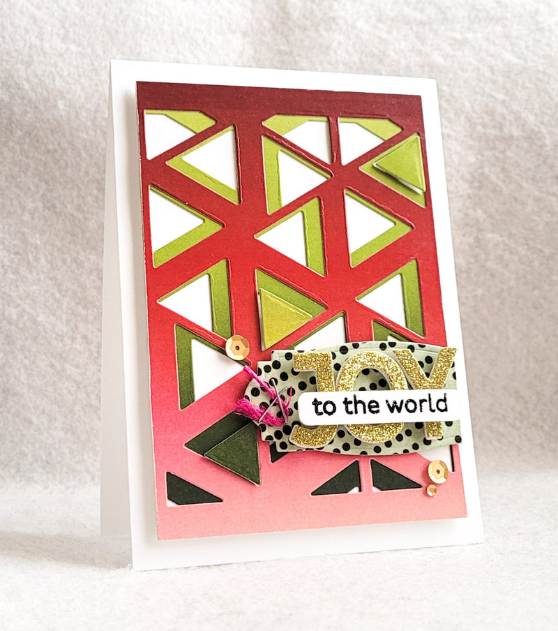 Quick and Easy Holiday Card Idea feat. Altenew Triangle Madness Die Set