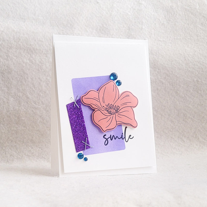 CAS Card Featuring Rounded Rectangles Mask Stencil