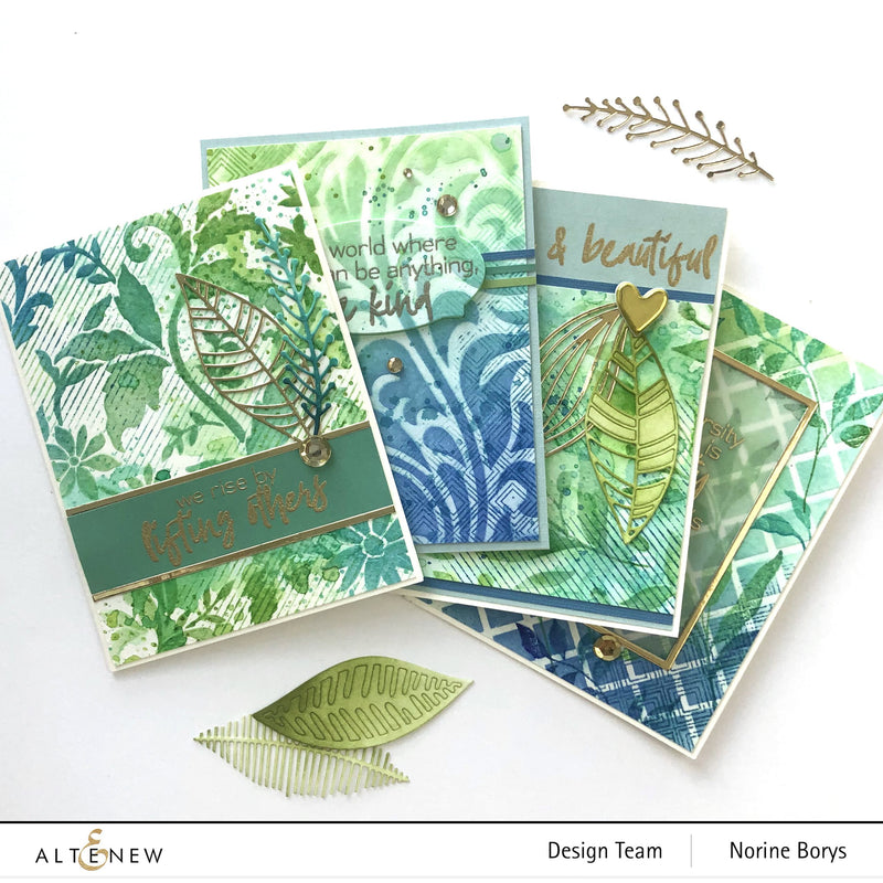 4 Gorgeous Leafy Cards with Motivational Sentiments