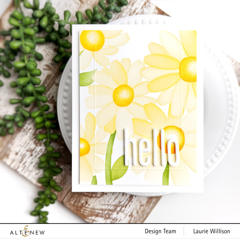 Big Bold Floral Stencil for an Easy Handmade Card