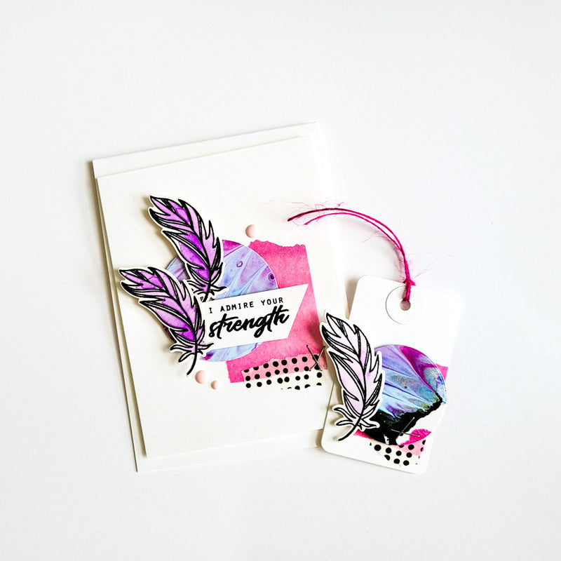 DIY Card and Tag using the Mini Delight: Strength Stamp and Die Set