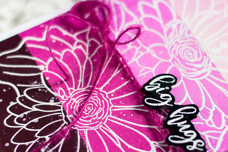 Easy Floral Card Using Gradient Cardstock