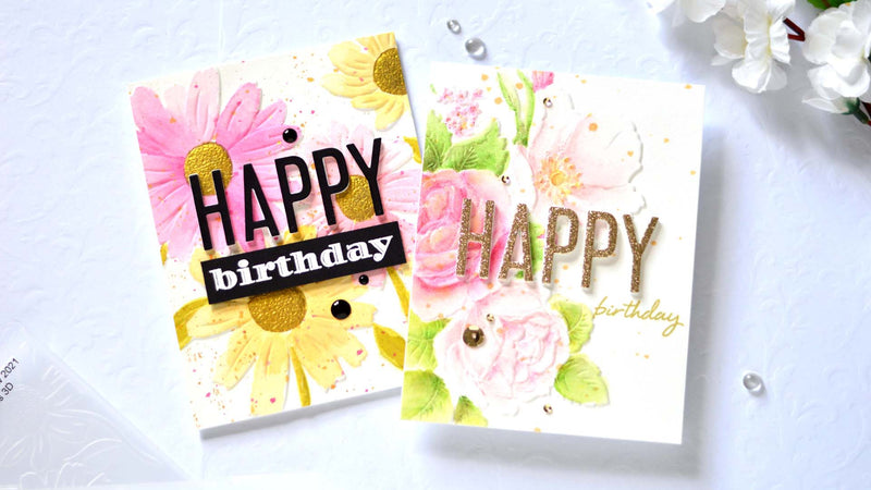 3D Embossed Watercolor Floral Cards! | Take 2 With Therese + Video!