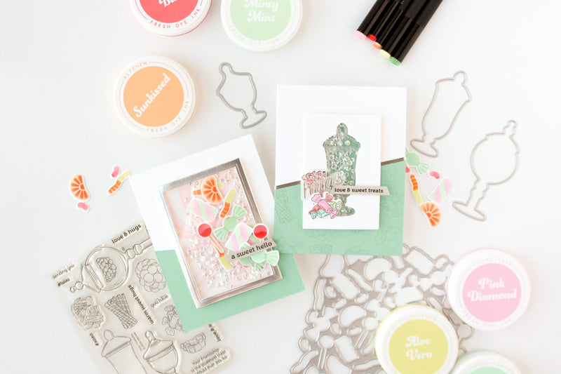 Two Sweet Shaker Cards | A Touch Of Sparkle With Carissa Wiley
