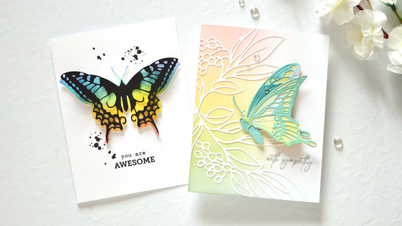 How to Make Rainbow Butterfly Cards 2 Ways! | Take 2 with Therese (with Video Tutorial!)