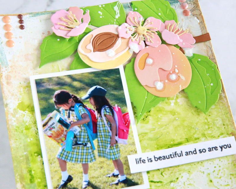 Crafting Sweet Memories: The Altenew Sweet Apricots Layering Die Set for Scrapbooking