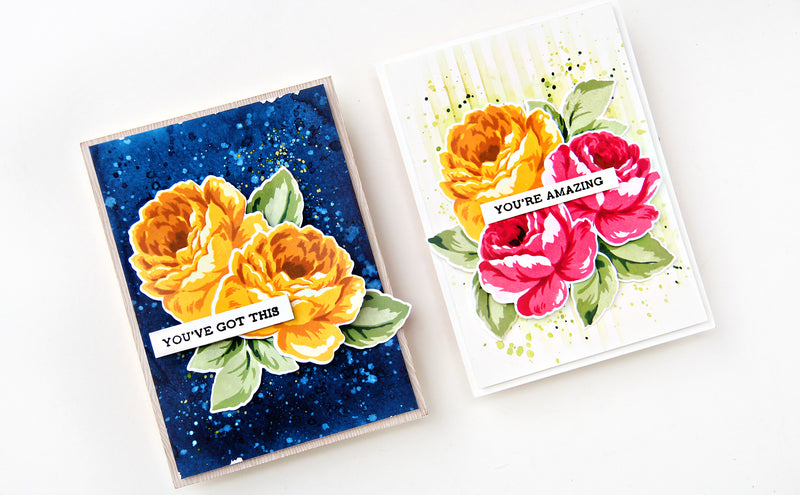 Creative Coloring with Erum: Two Quick Cards with Antique Roses Stamp Set