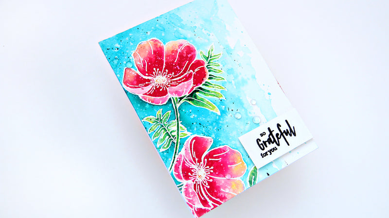Follow-Along Watercoloring Tutorial Using Paint-A-Flower: Poppy | Creative Coloring with Erum