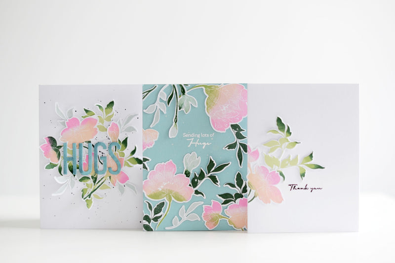3 Easy Dimensional Cards with Pen Sketched Silhouette Stamp Set