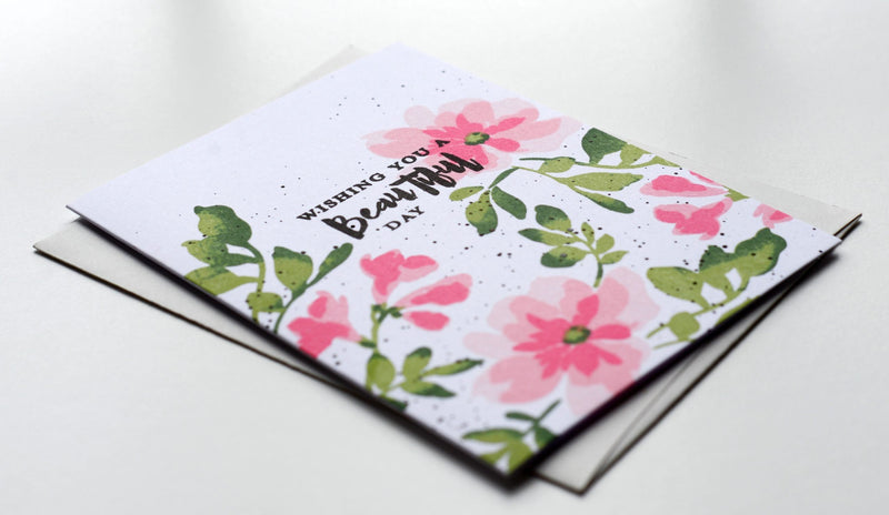 One-Layer Floral Background Card With Watercolor Extravaganza Stamp Set
