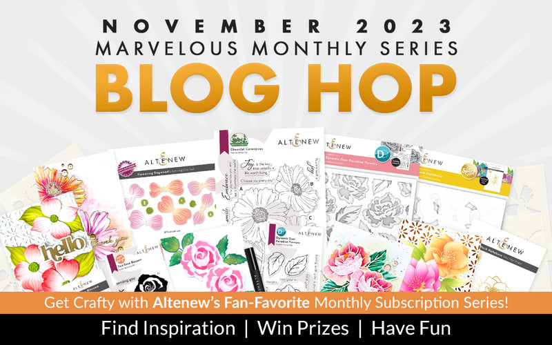 Altenew November 2023 Marvelous Monthly Series Release Blog Hop + Giveaway ($300 in Total Prizes!)