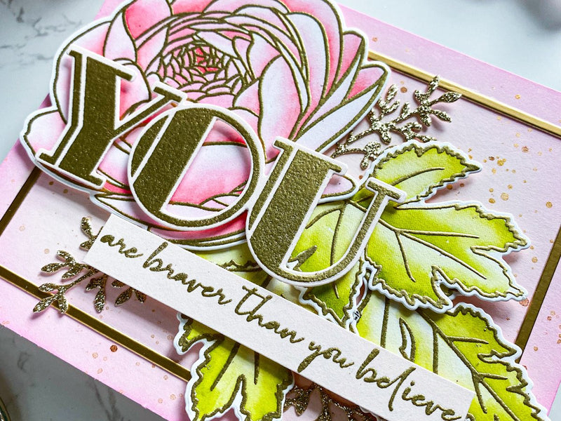 Mixing Metallic Accents and Textures on a Handmade Card!