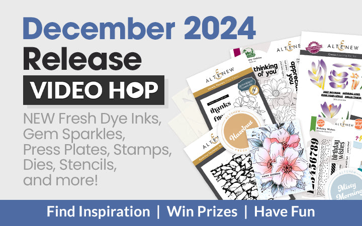 Foil & Watercolor 2 Ways With Press Plates! December 2024 New Stamps, Dies, Supplies & MORE Video Hop + Giveaway