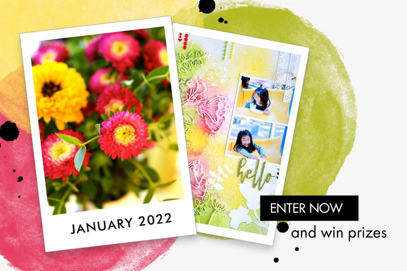 January 2022 Inspiration Challenge – Whimsical Floral Layout!