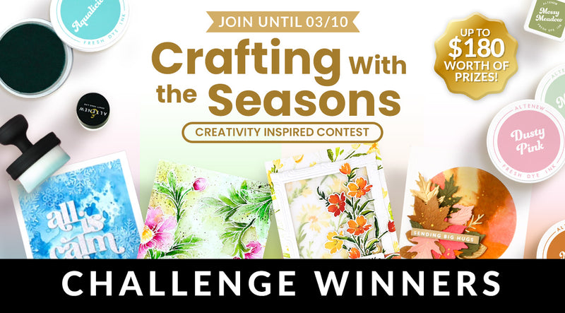 Crafting With the Seasons! A Cardmaking Challenge with Altenew Fresh Dye Inks – Winner Announcement