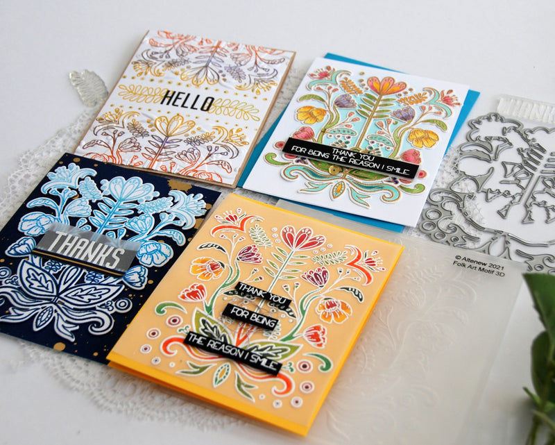 Create 3 Folk Art-Themed Cards Effortlessly