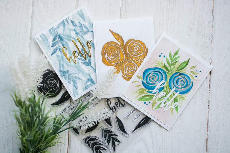 3 Simple, Yet Elegant Cards with Watercolor Roses Stamp Set