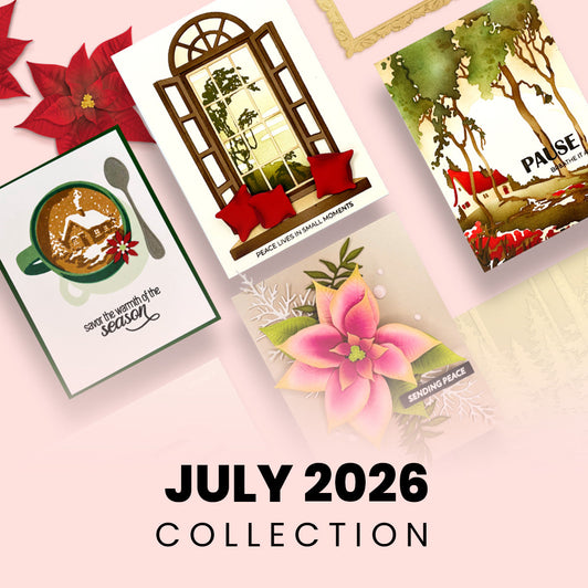 July 2026 Holiday-Themed Dies, Latte Art Stamps, Woodland Designs, Textured Backdrops, & More!