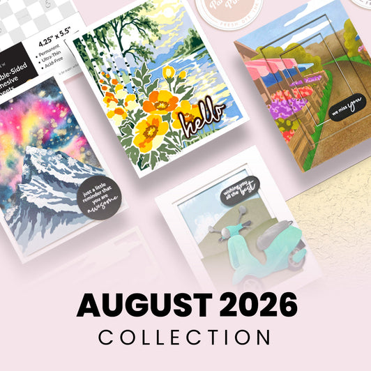 August 2026 Summer-Themed Stamp, Dies, Stencils, Dye Inks, A2 Double-sided Adhesives, & More!