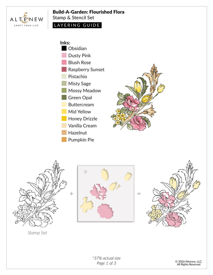 Build-A-Garden: Flourished Flora & Add-On Die Bundle - Altenew