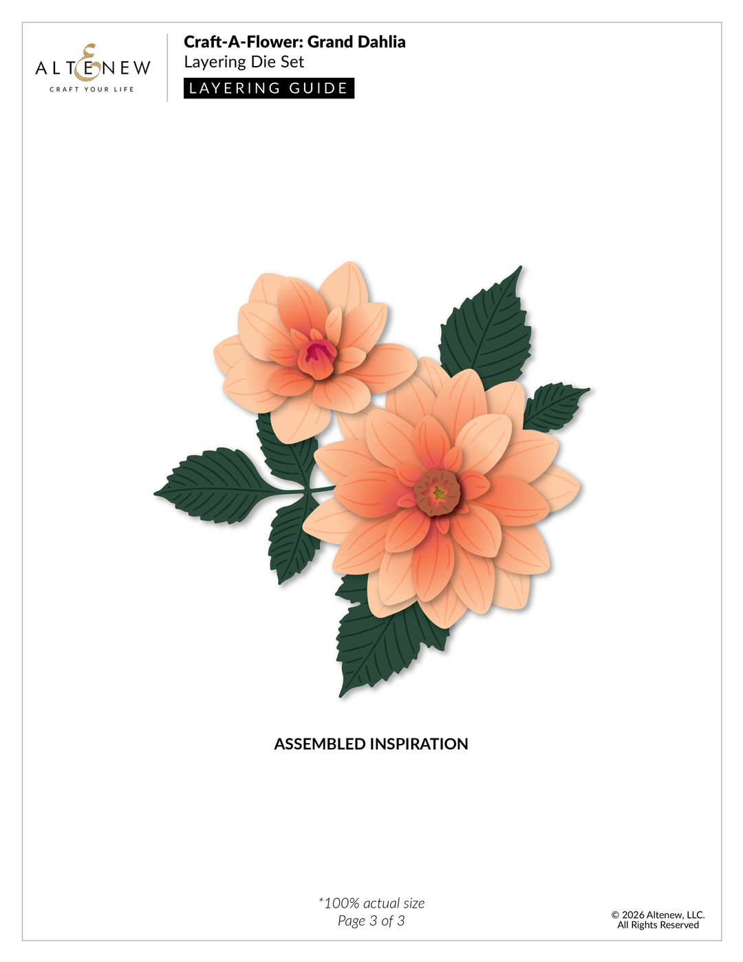 Craft-A-Flower: Grand Dahlia Layering Die Set - Altenew