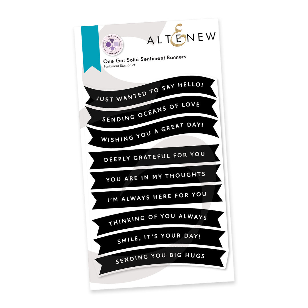 One-Go: Solid Sentiment Banners - Altenew