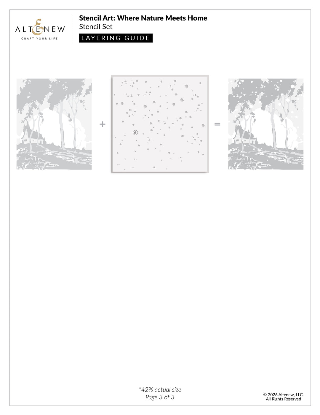 Stencil Art: Where Nature Meets Home Layering Stencil Set (6 in 1) - Altenew