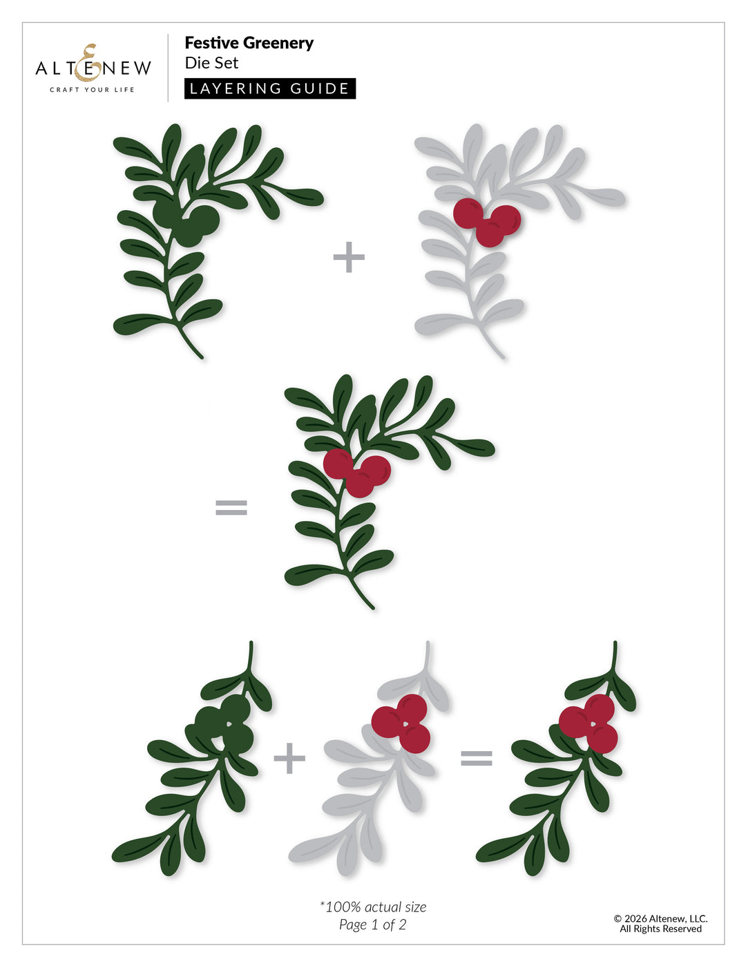 Festive Greenery Die Set - Altenew