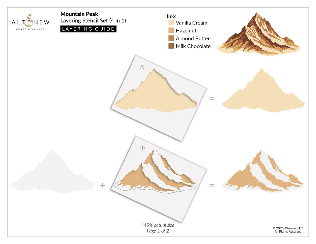 Mountain Peak Layering Stencil Set (4 in 1)