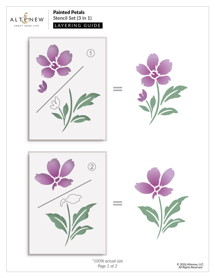 Painted Petals Stencil Set (3 in 1)