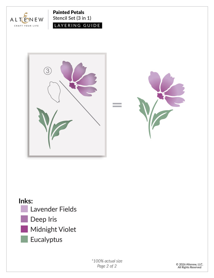 Painted Petals Stencil Set (3 in 1)