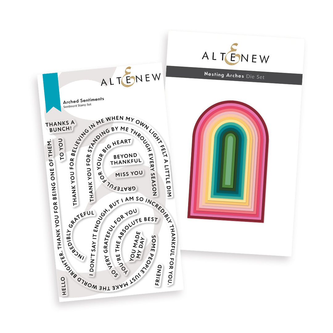 Arched Sentiments Stamp & Die Bundle