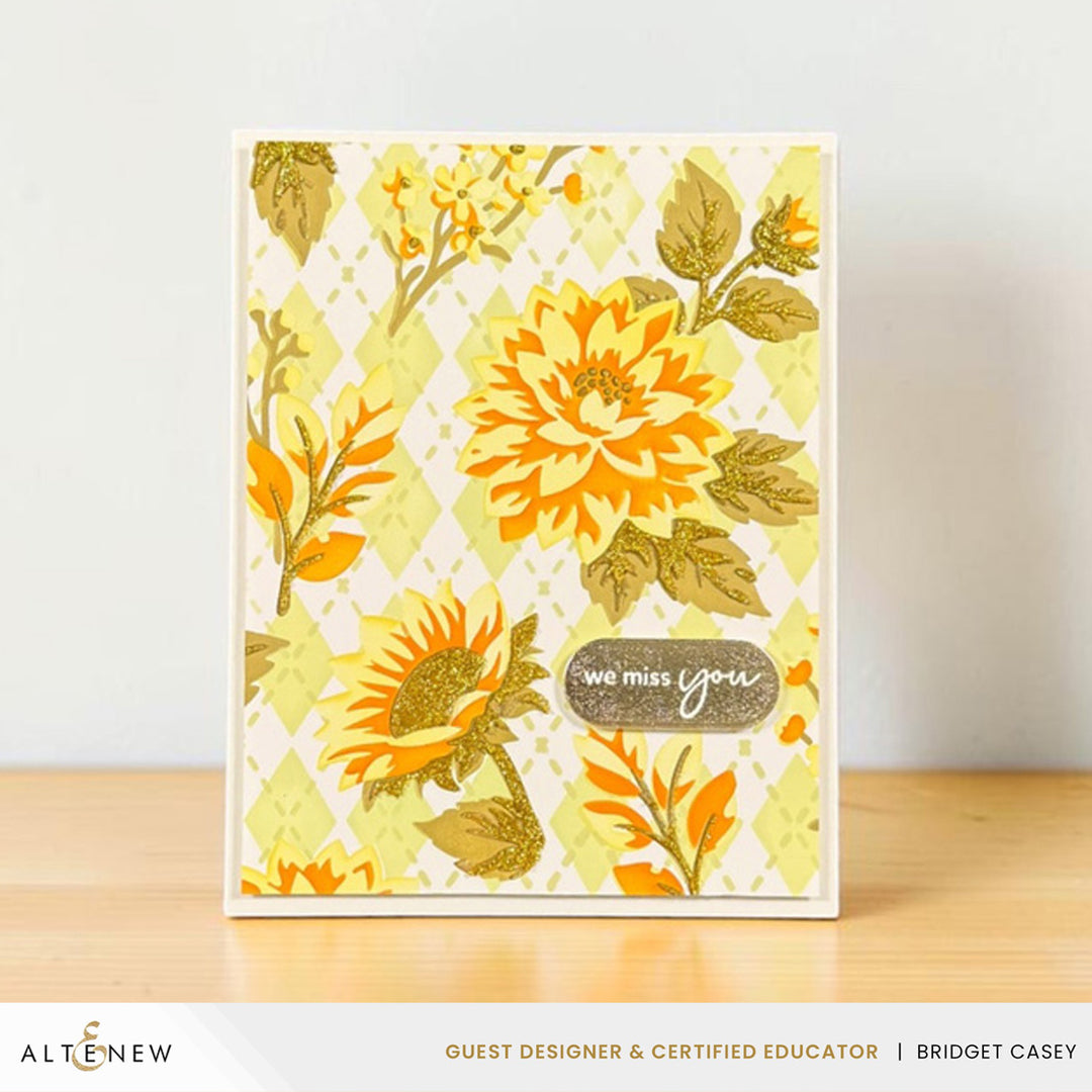 Stencil Art: Botanical Argyle Layering Stencil Set (6 in 1)