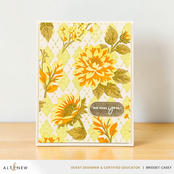 Stencil Art: Botanical Argyle Layering Stencil Set (6 in 1)