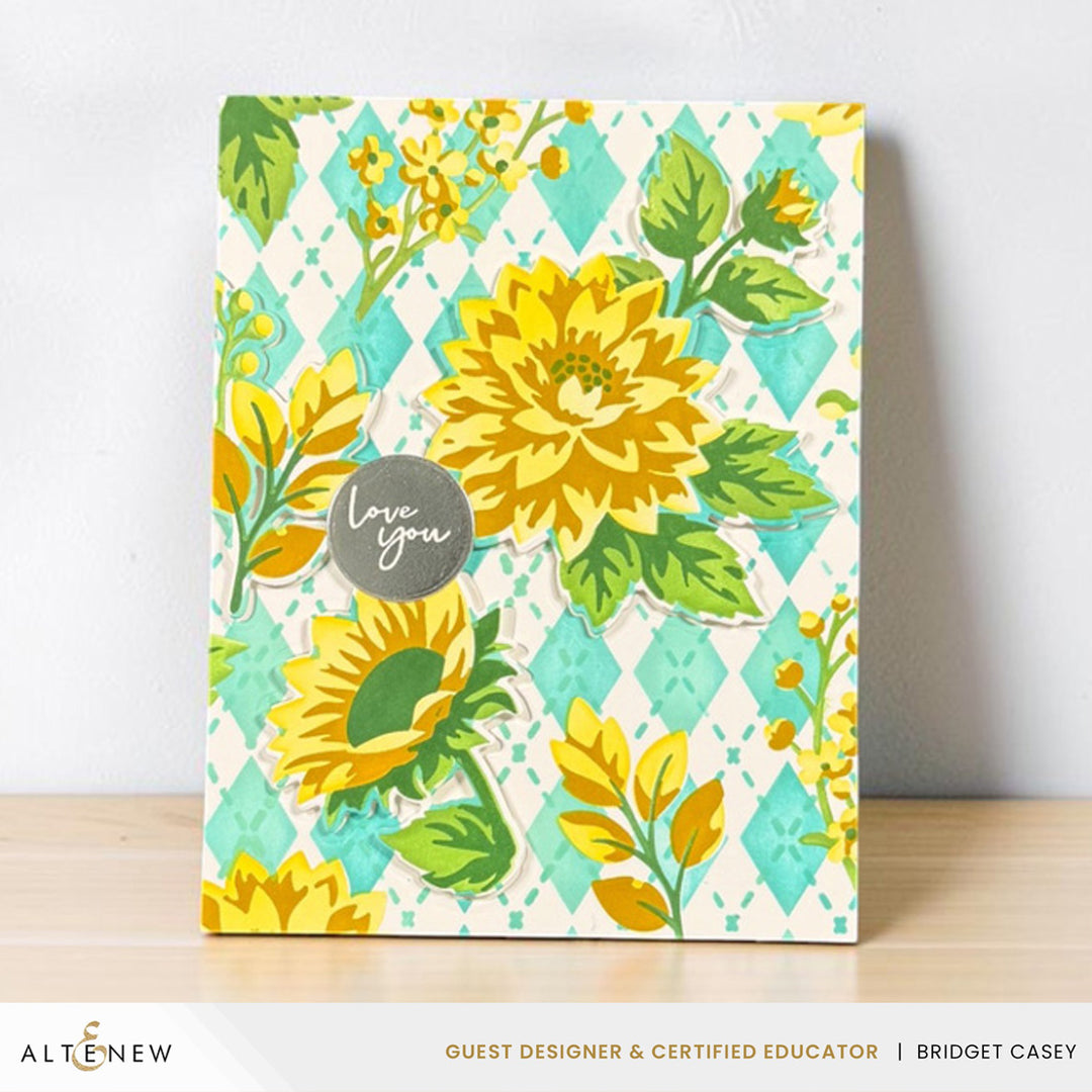 Stencil Art: Botanical Argyle Layering Stencil Set (6 in 1)
