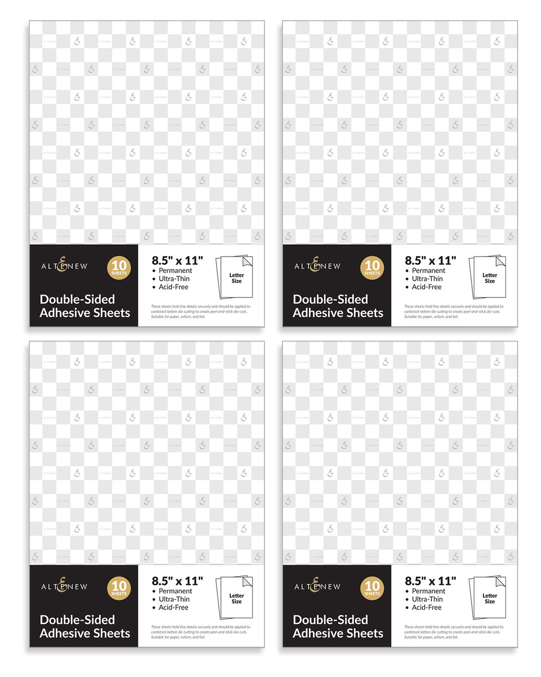 40 Double-Sided Adhesive Sheets Unlimited Bundle (4 Sets of 10 Sheets)